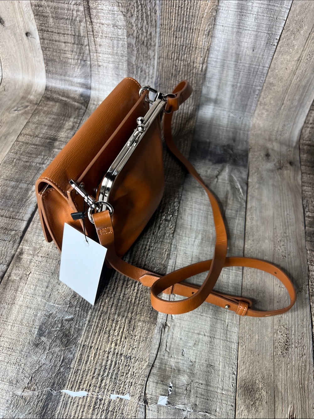 Kee Kain Two-in-One Detachable Mini Brown Leather Crossbody Bag - Picture 8 of 12